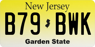NJ license plate B79BWK