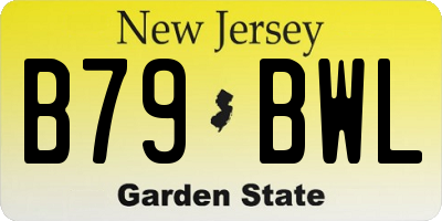 NJ license plate B79BWL