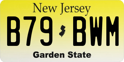 NJ license plate B79BWM