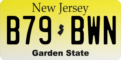 NJ license plate B79BWN