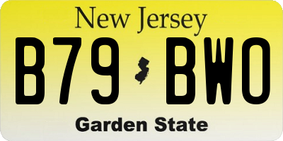 NJ license plate B79BWO