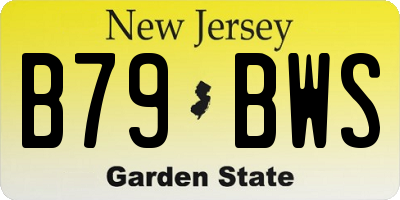 NJ license plate B79BWS