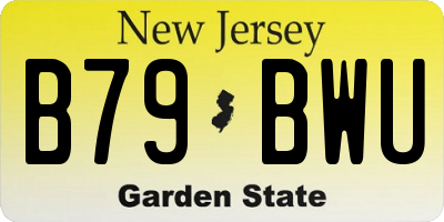 NJ license plate B79BWU
