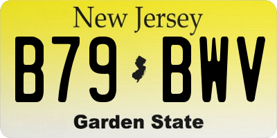 NJ license plate B79BWV