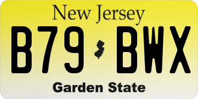 NJ license plate B79BWX