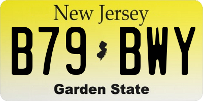NJ license plate B79BWY