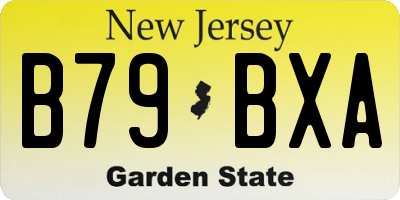 NJ license plate B79BXA