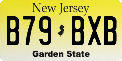 NJ license plate B79BXB