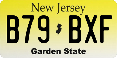 NJ license plate B79BXF