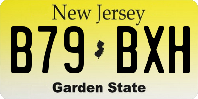 NJ license plate B79BXH
