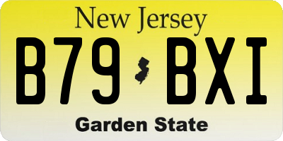 NJ license plate B79BXI
