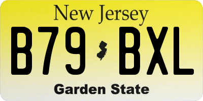 NJ license plate B79BXL