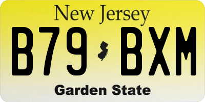 NJ license plate B79BXM