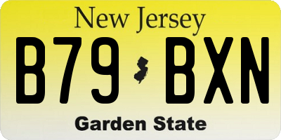 NJ license plate B79BXN