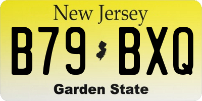 NJ license plate B79BXQ