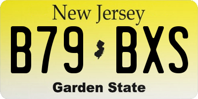 NJ license plate B79BXS