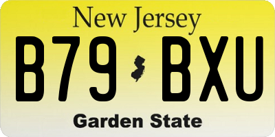 NJ license plate B79BXU