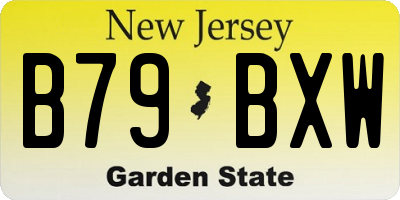 NJ license plate B79BXW