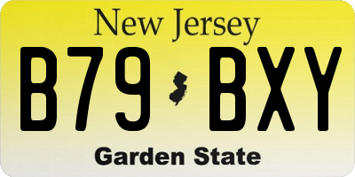 NJ license plate B79BXY