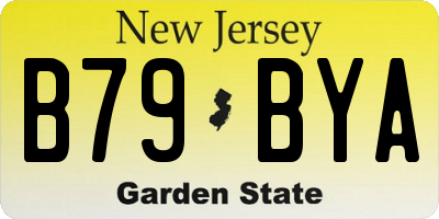 NJ license plate B79BYA