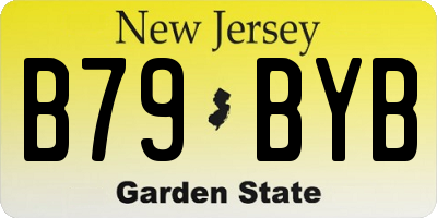 NJ license plate B79BYB