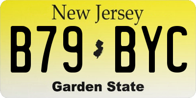 NJ license plate B79BYC
