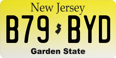 NJ license plate B79BYD