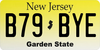 NJ license plate B79BYE