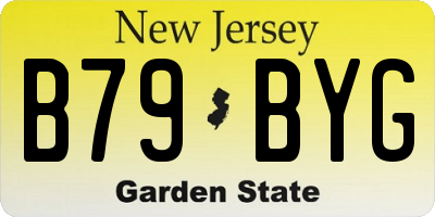 NJ license plate B79BYG