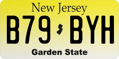 NJ license plate B79BYH