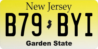 NJ license plate B79BYI