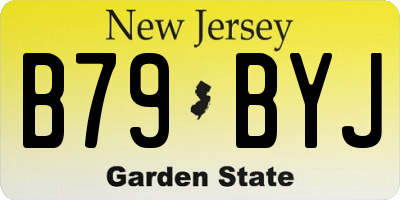 NJ license plate B79BYJ