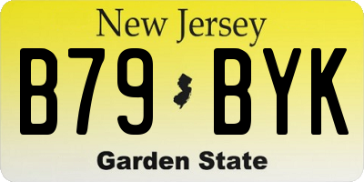 NJ license plate B79BYK