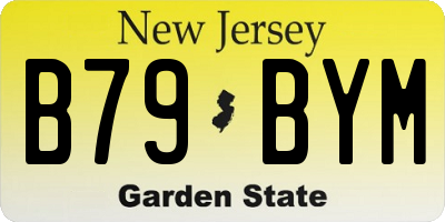 NJ license plate B79BYM