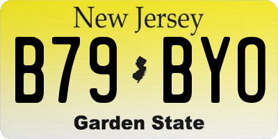 NJ license plate B79BYO