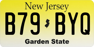 NJ license plate B79BYQ