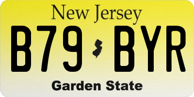 NJ license plate B79BYR