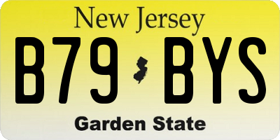 NJ license plate B79BYS
