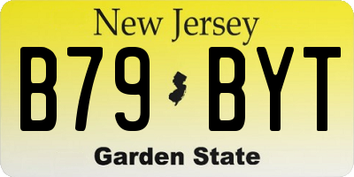NJ license plate B79BYT