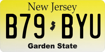 NJ license plate B79BYU