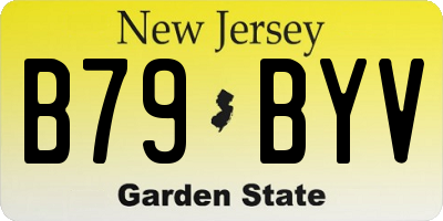 NJ license plate B79BYV