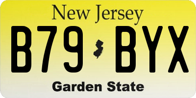 NJ license plate B79BYX