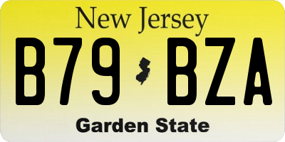 NJ license plate B79BZA