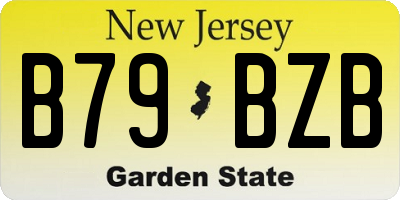 NJ license plate B79BZB