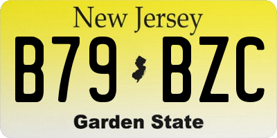 NJ license plate B79BZC