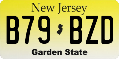 NJ license plate B79BZD