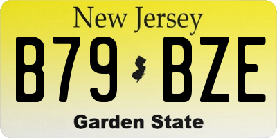 NJ license plate B79BZE