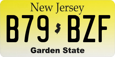 NJ license plate B79BZF