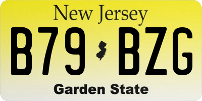 NJ license plate B79BZG