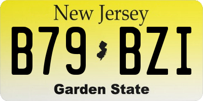 NJ license plate B79BZI